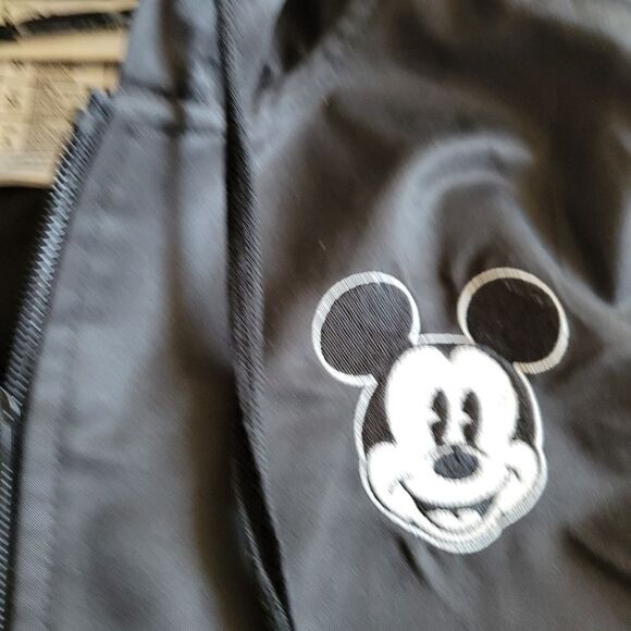 WALT DISNEY WORLD MICKEY MOUSE BLACK WHITE LIGHTWEIGHT SOUVENIR JACKET L LARGE - Picture 4 of 12
